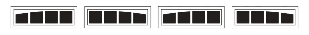 2p arched madison long panel carriage garage door window insert
