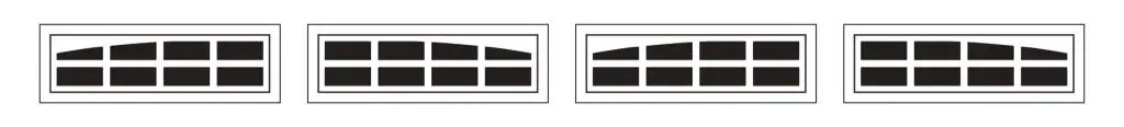 2p arched stockton carriage garage door window insert