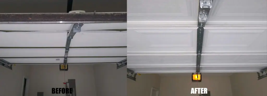 fix dent in garage door Chestatee