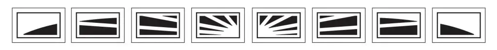 8p sunburst garage door window insert design