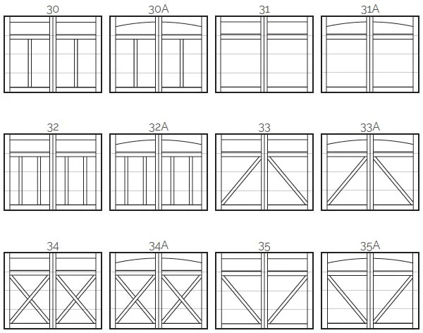 garage door overlay design options
