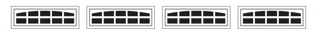 cascade carriage garage door window insert