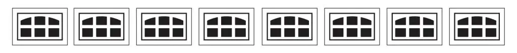 cascade garage door window insert design