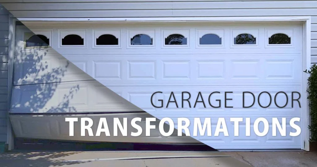 Before/after garage door transformations near Atlanta GA