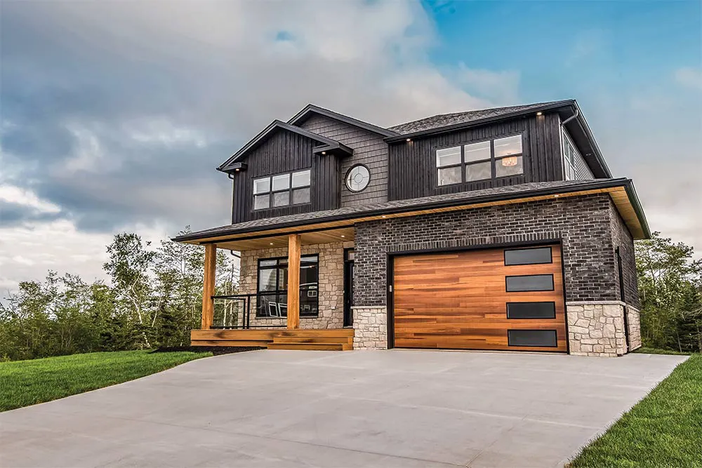 plank garage door