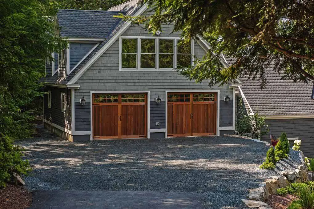 polyurethane insulated wood garage doors