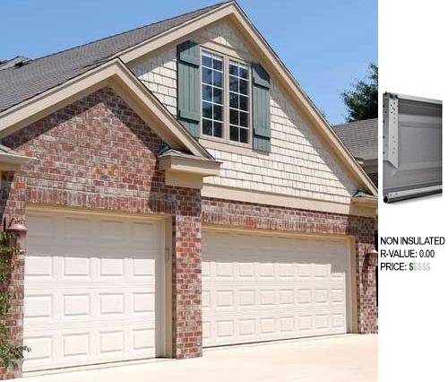 raised panel non insulated garage door