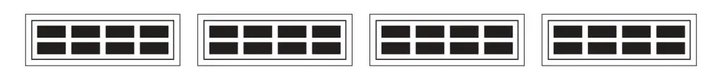 stockton carriage garage door window insert