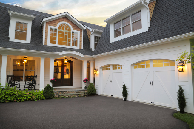 overlay farmhouse single car garage doors